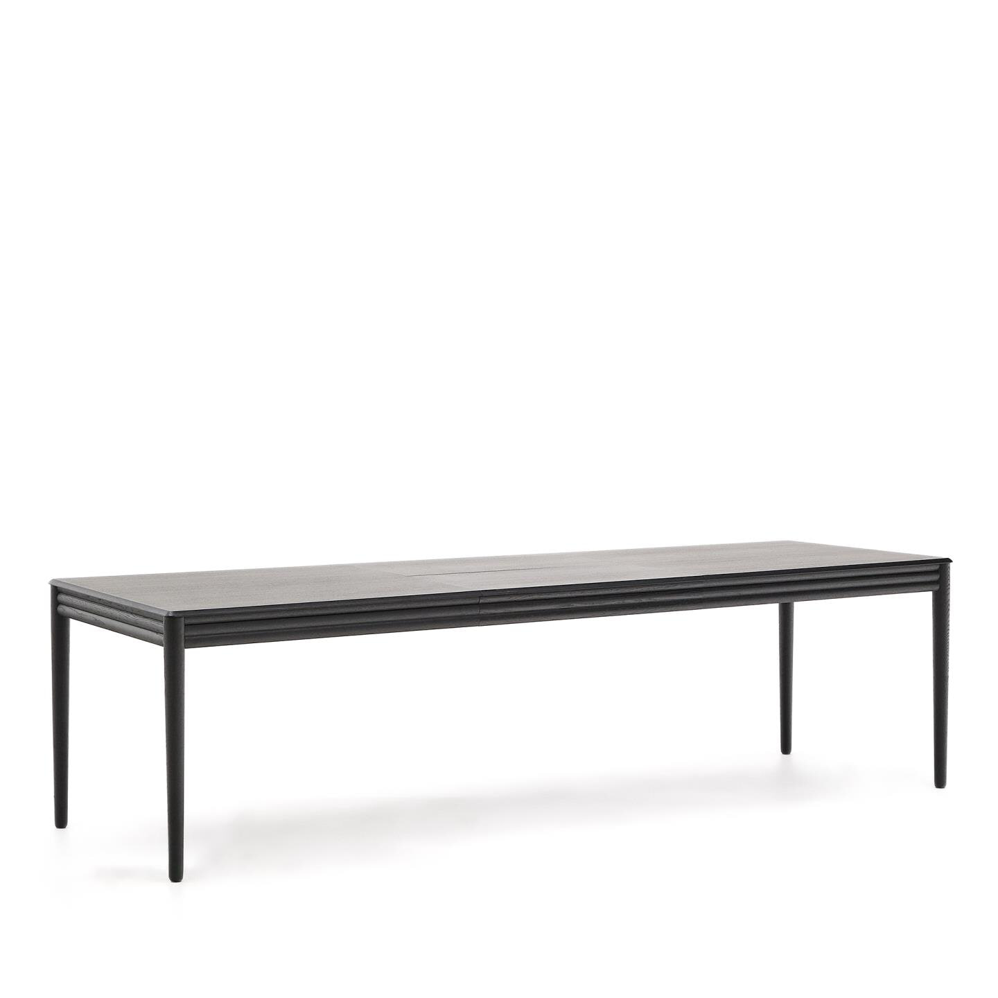 Kave Home Uitschuifbare Eettafel 'Lenon' Eikenhout, 200-280 x 90cm, kleur Zwart