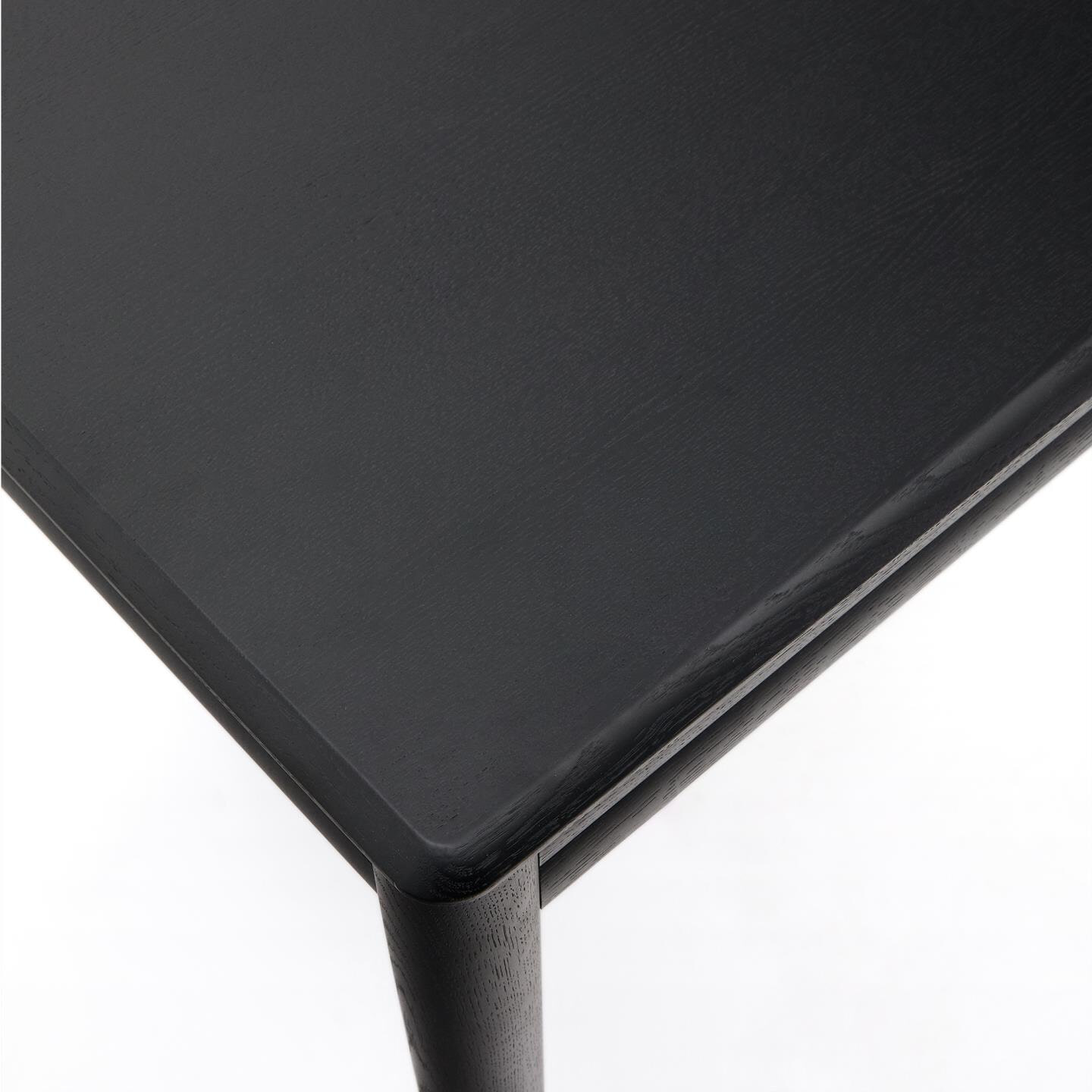 Kave Home Uitschuifbare Eettafel 'Lenon' Eikenhout, 200-280 x 90cm, kleur Zwart