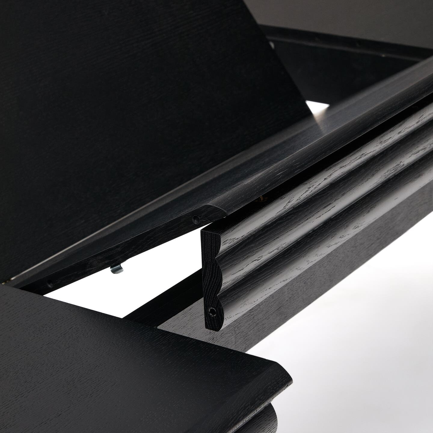 Kave Home Uitschuifbare Eettafel 'Lenon' Eikenhout, 200-280 x 90cm, kleur Zwart