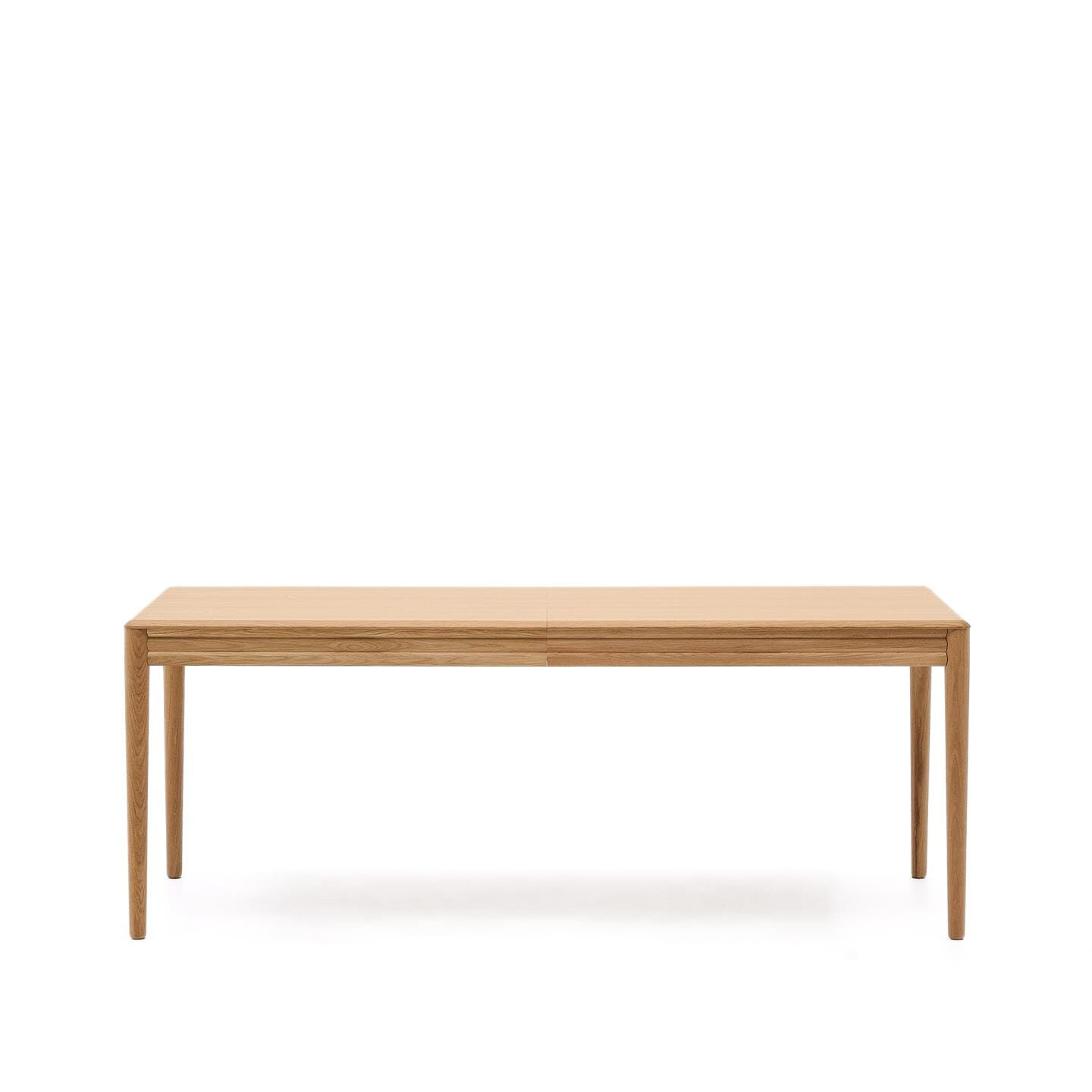 Kave Home Uitschuifbare Eettafel 'Lenon' Eikenhout, 200-280 x 90cm, kleur Naturel