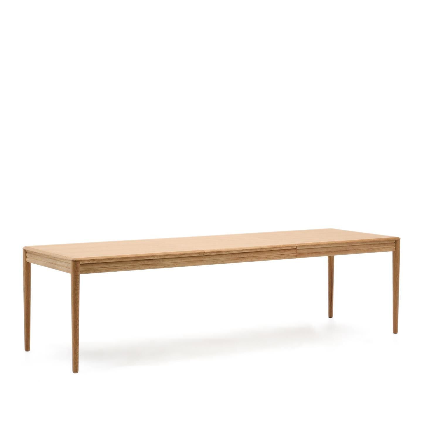 Kave Home Uitschuifbare Eettafel 'Lenon' Eikenhout, 200-280 x 90cm, kleur Naturel