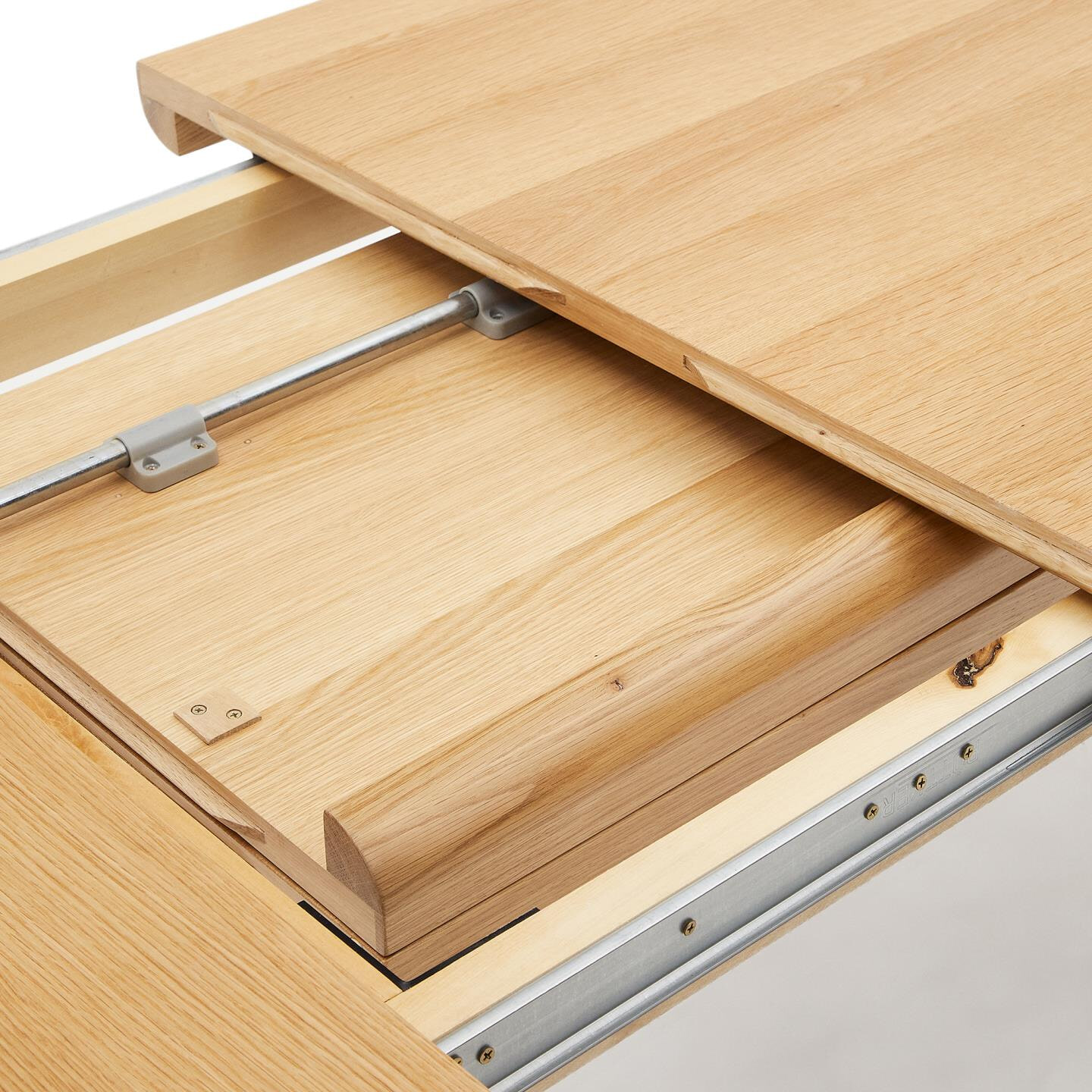 Kave Home Uitschuifbare Eettafel 'Jondal' Eikenhout, 200/280 x 100cm