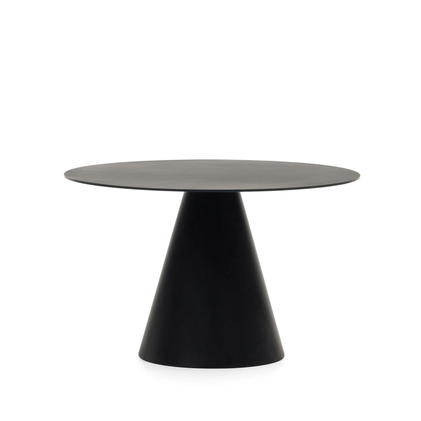 Kave Home Ronde Eettafel 'Wilshire' Glas en metaal, 120cm