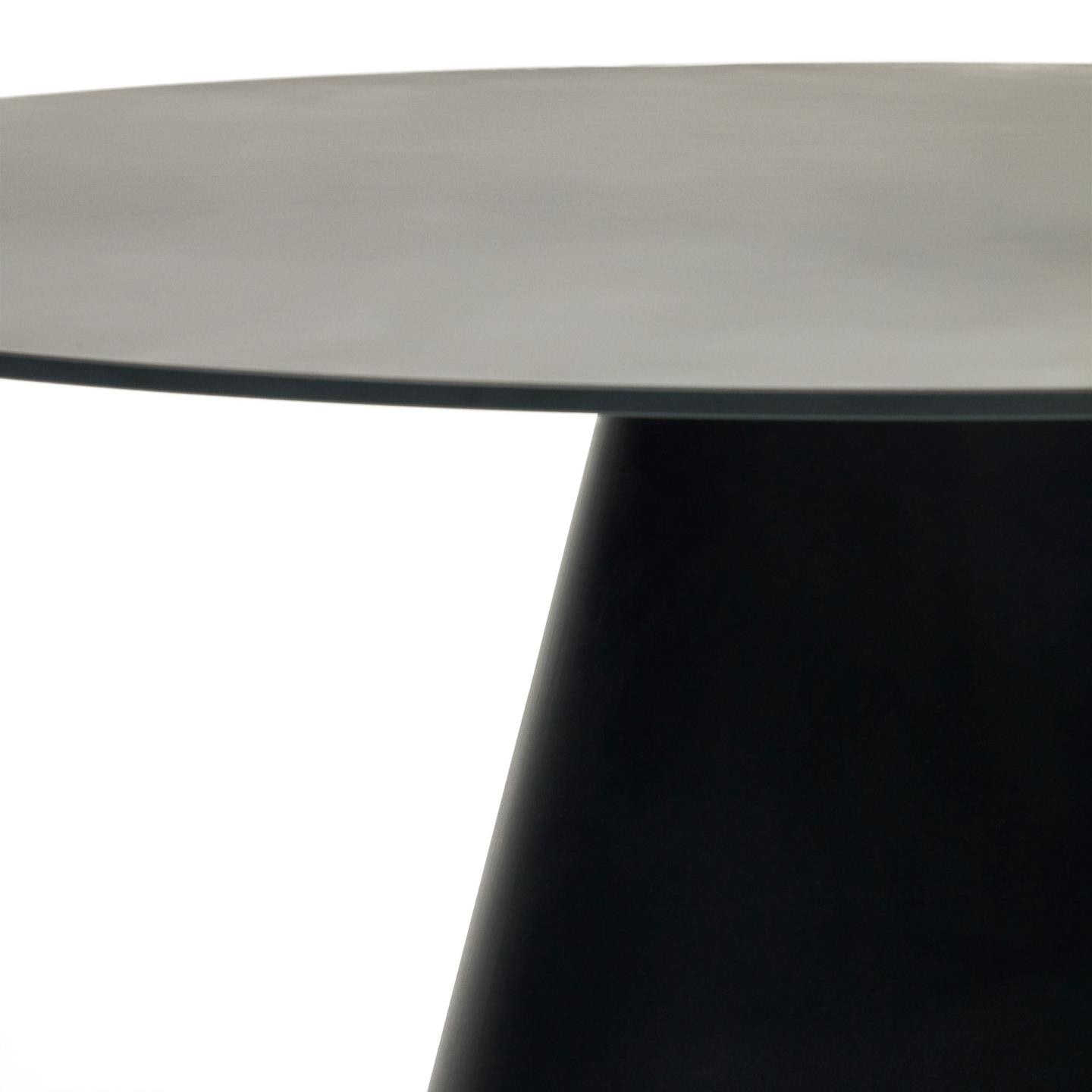 Kave Home Ronde Eettafel 'Wilshire' Glas en metaal, 120cm