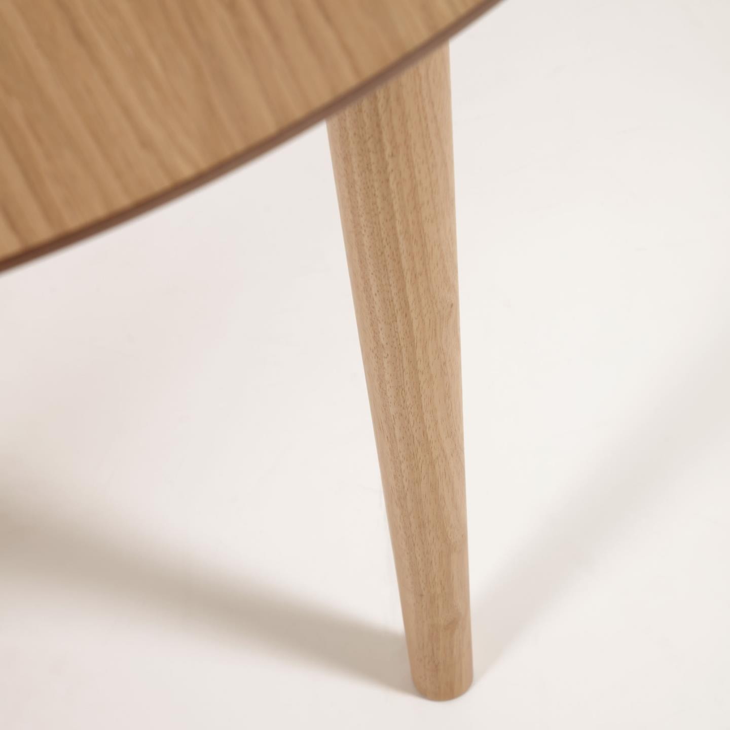 Kave Home Uitschuifbare Ronde Bistrotafel/Eettafel 'Oqui' Eikenhout, 90-170 x 90cm