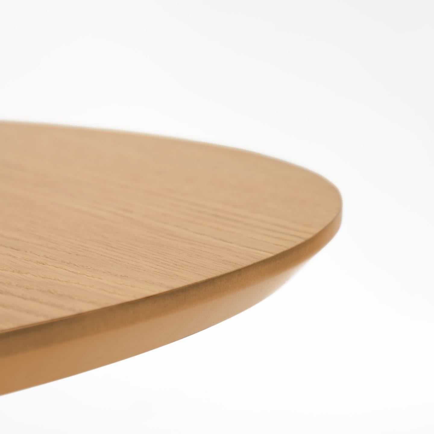 Kave Home Uitschuifbare Ronde Bistrotafel/Eettafel 'Oqui' Eikenhout, 90-170 x 90cm
