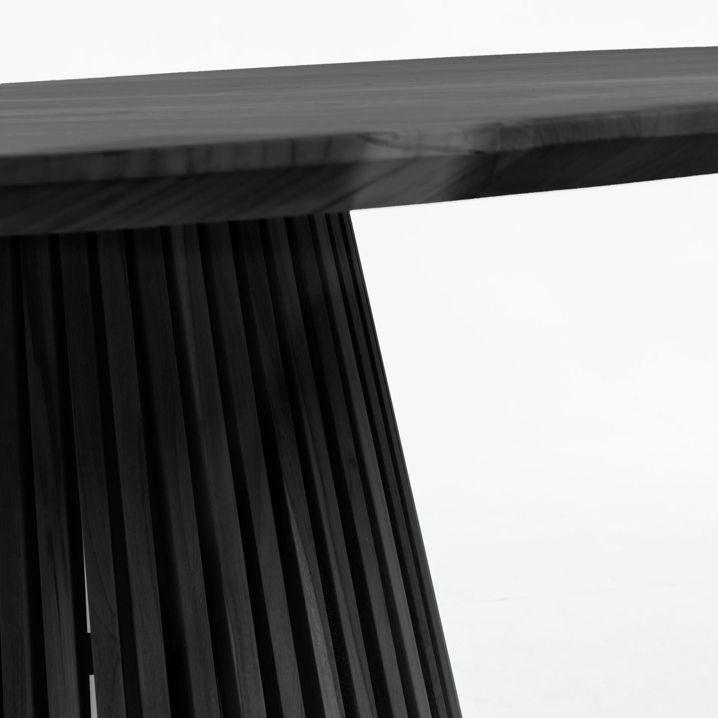 Kave Home Ronde Eettafel 'Jeanette' Mindihout, 90cm, kleur Zwart