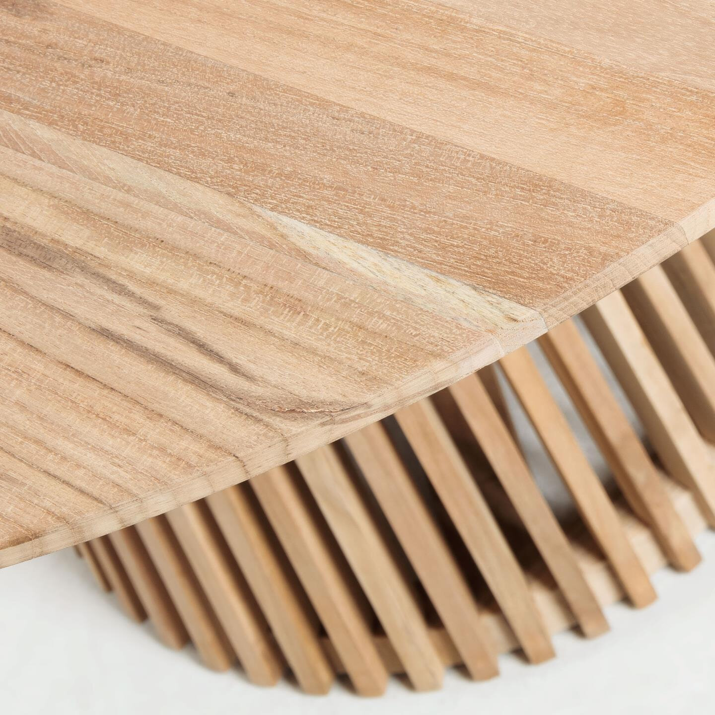 Kave Home Ronde Bistrotafel 'Jeanette' Teakhout, 90cm, kleur Naturel