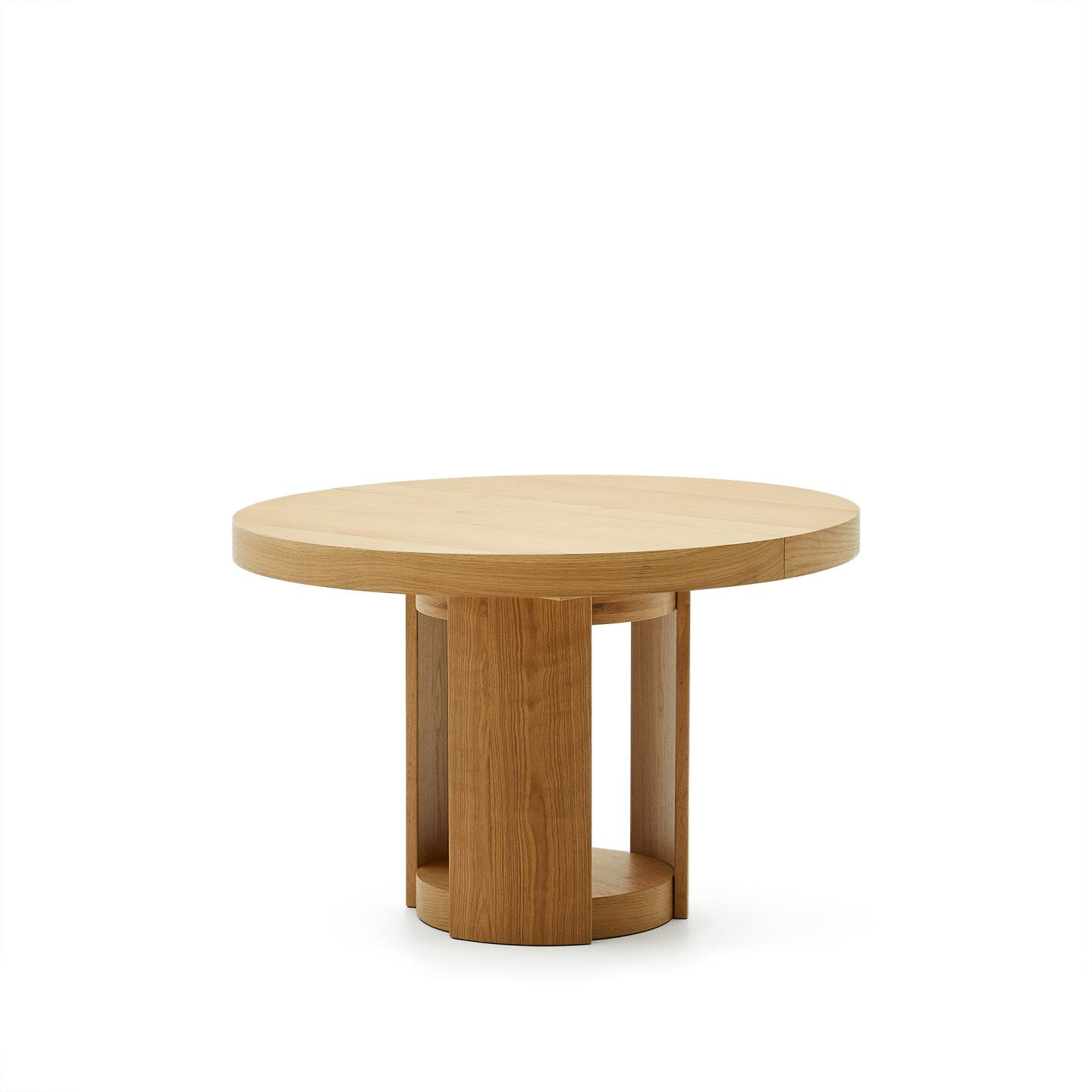 Kave Home Uitschuifbare Ronde Eettafel 'Artis' Eiken, 120-170 x 120cm