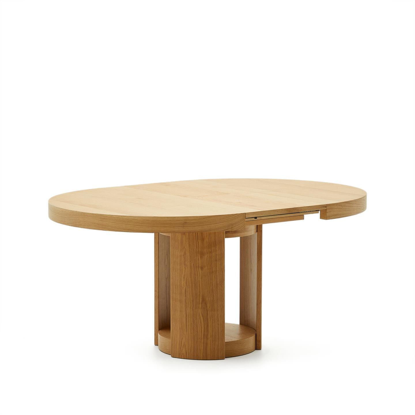 Kave Home Uitschuifbare Ronde Eettafel 'Artis' Eiken, 120-170 x 120cm