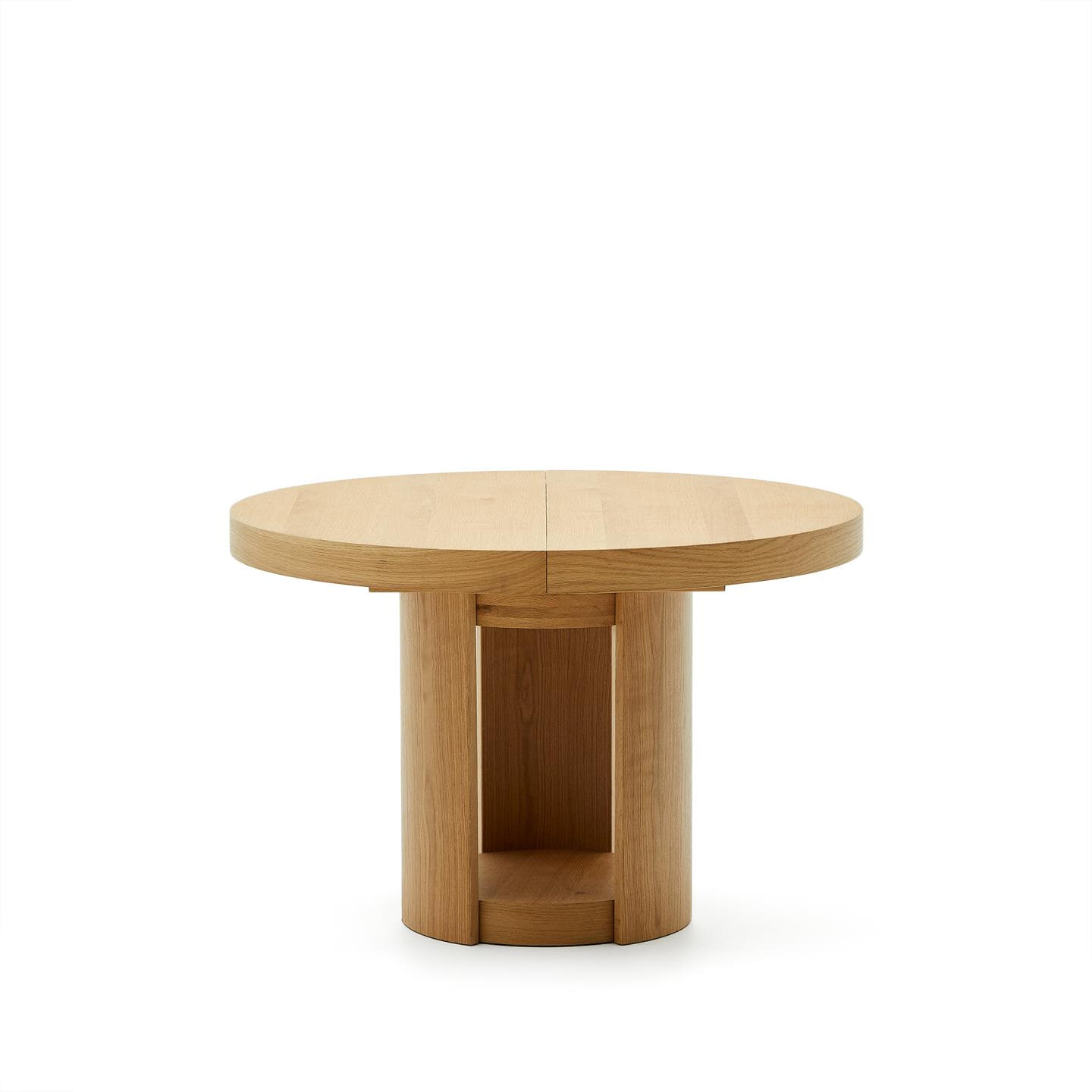 Kave Home Uitschuifbare Ronde Eettafel 'Artis' Eiken, 120-170 x 120cm