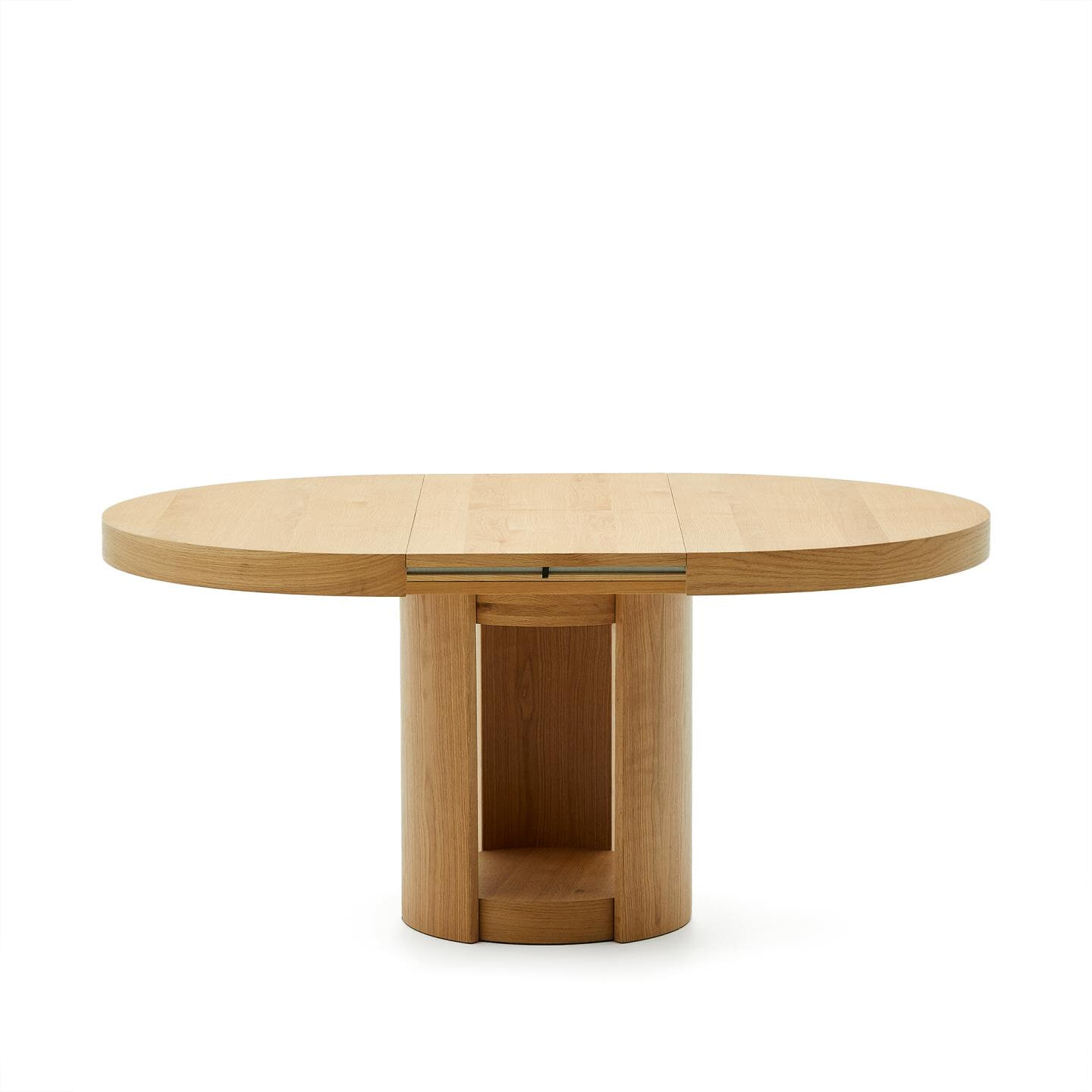 Kave Home Uitschuifbare Ronde Eettafel 'Artis' Eiken, 120-170 x 120cm