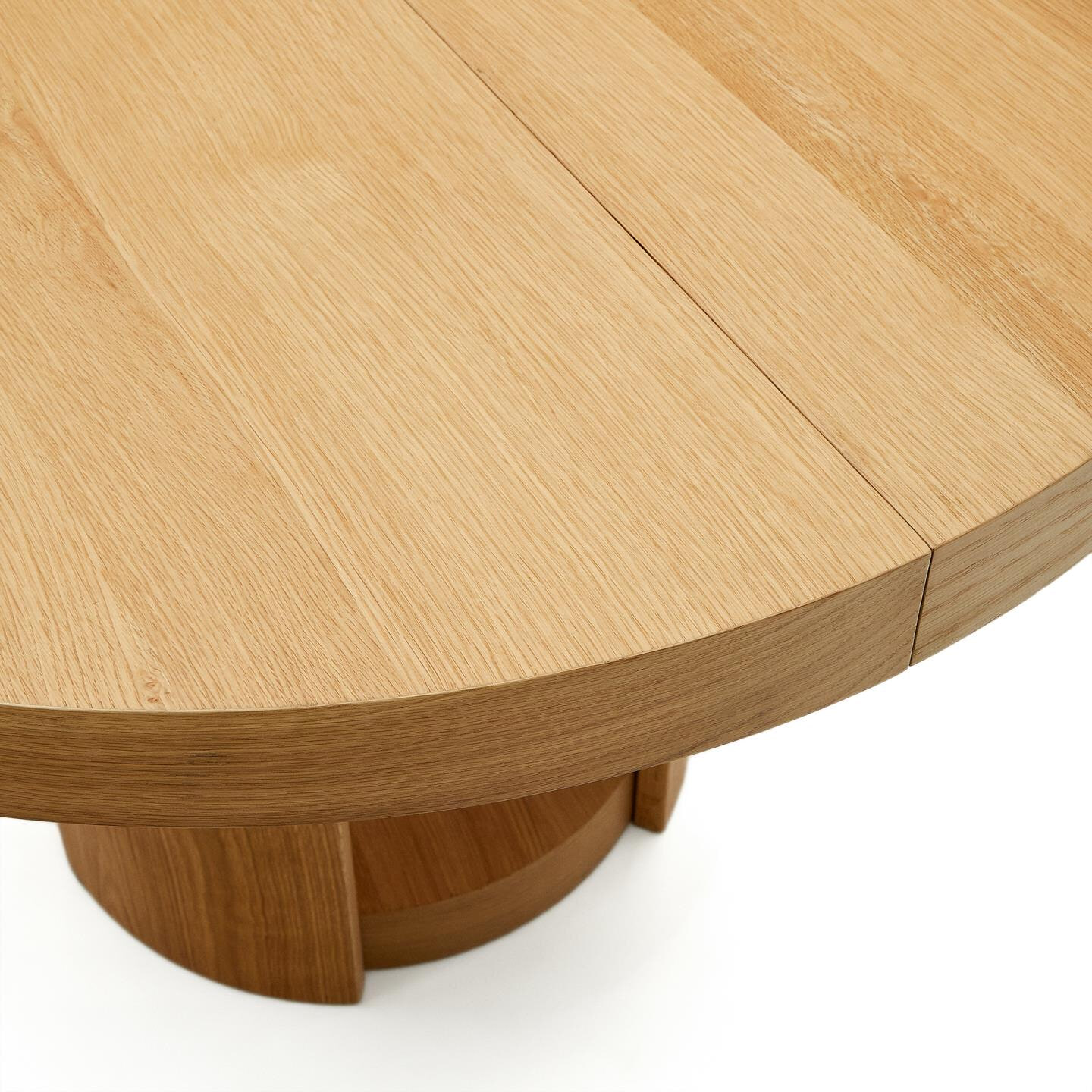 Kave Home Uitschuifbare Ronde Eettafel 'Artis' Eiken, 120-170 x 120cm