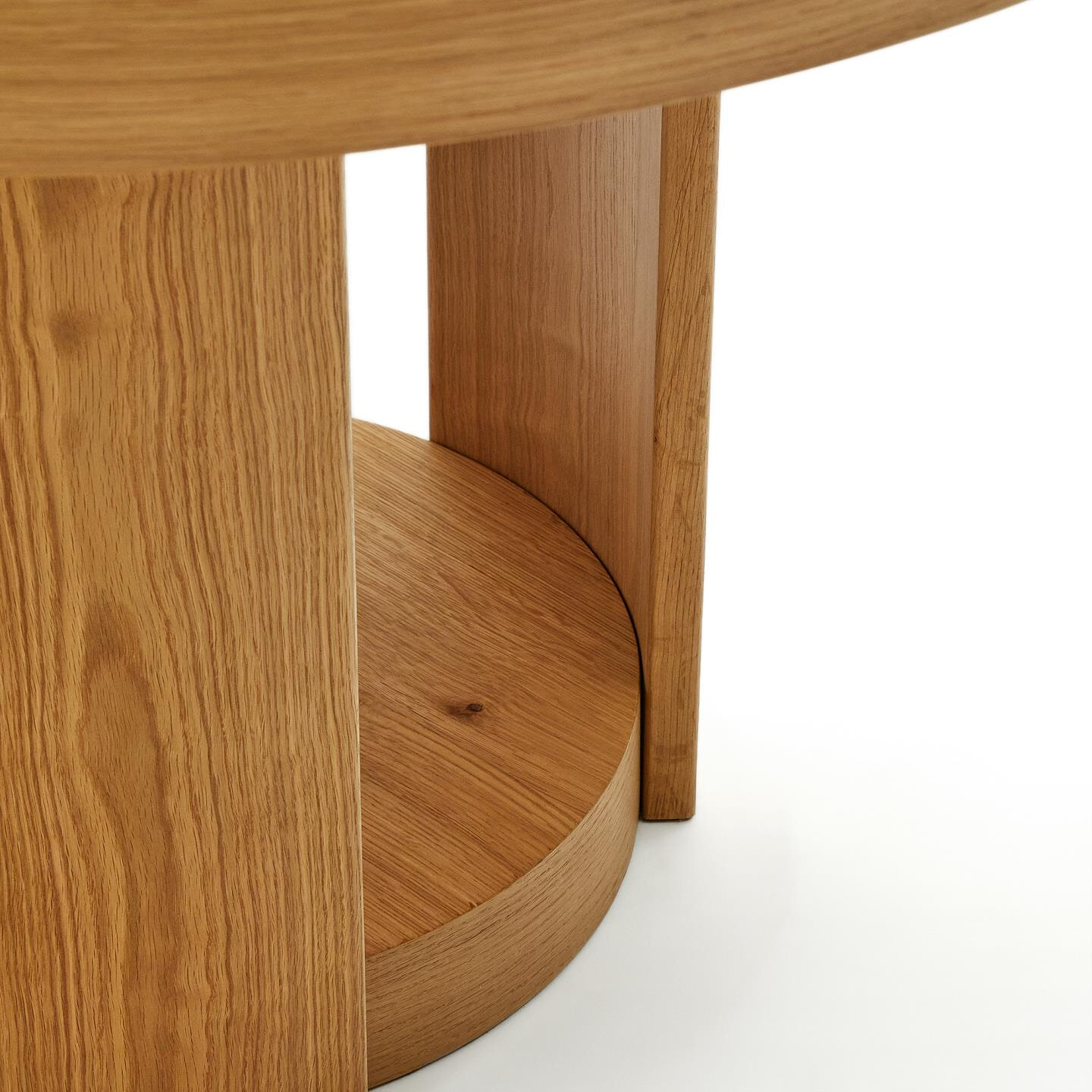 Kave Home Uitschuifbare Ronde Eettafel 'Artis' Eiken, 120-170 x 120cm