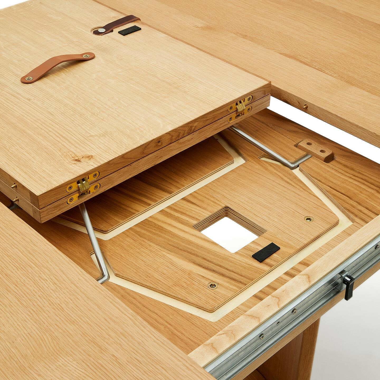 Kave Home Uitschuifbare Ronde Eettafel 'Artis' Eiken, 120-170 x 120cm