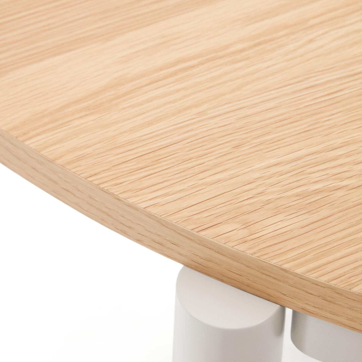 Kave Home Uitschuifbare Eettafel 'Montuiri' Eiken, 120 - 200 x 90cm, kleur Grijs
