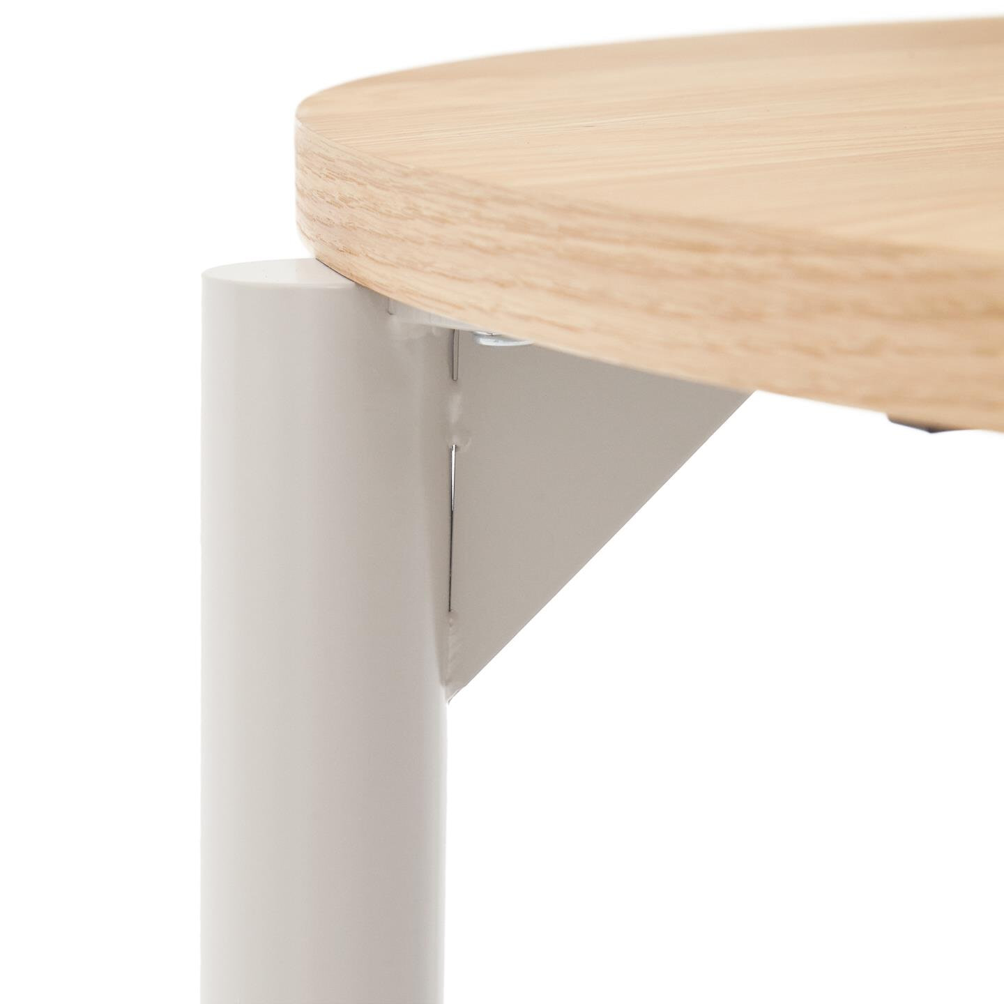 Kave Home Uitschuifbare Eettafel 'Montuiri' Eiken, 120 - 200 x 90cm, kleur Grijs