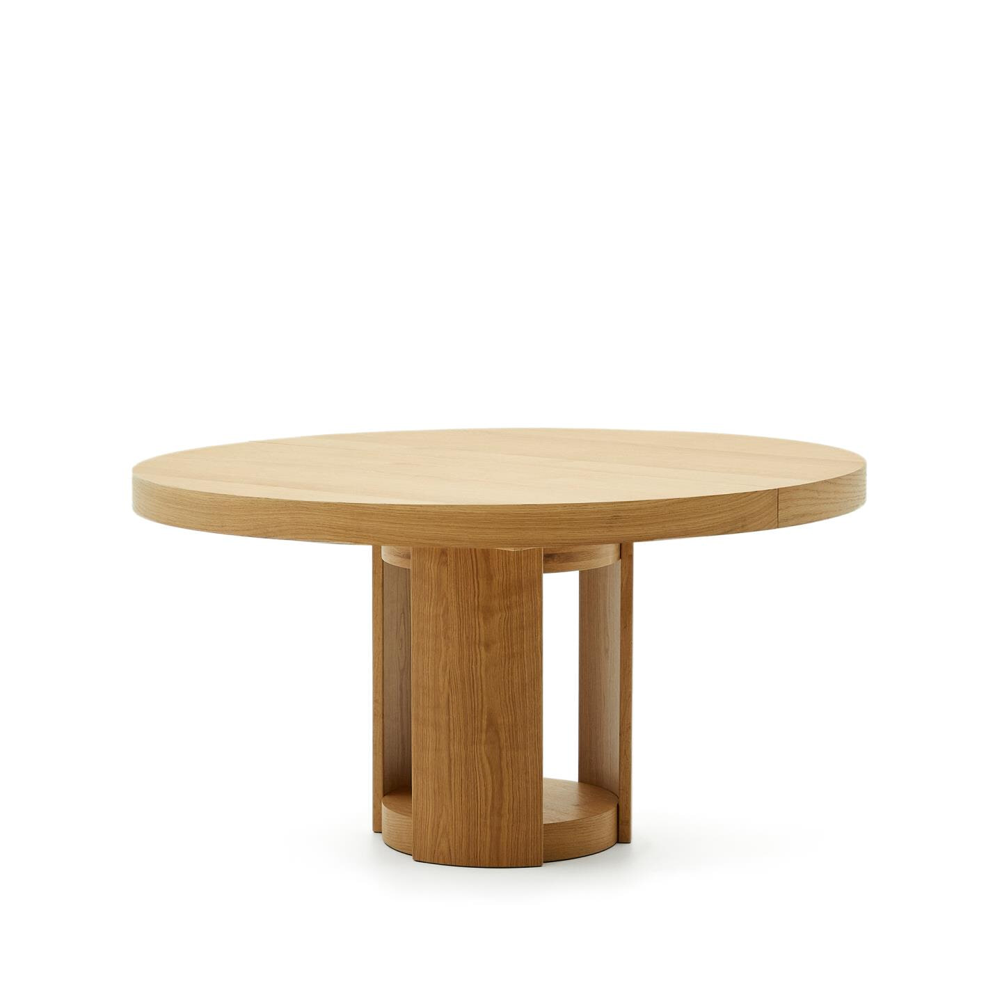 Kave Home - Uitschuifbare ronde tafel Artis van FSC 100% massief eikenhout en -fineer 150 (200) x 80 c