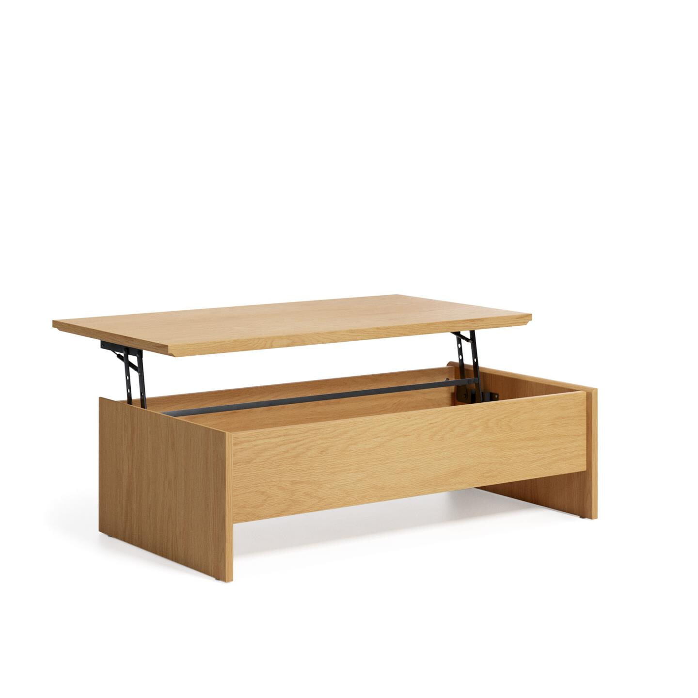 Kave Home Salontafel 'Abilen' Eiken met hefbaar blad, kleur Naturel