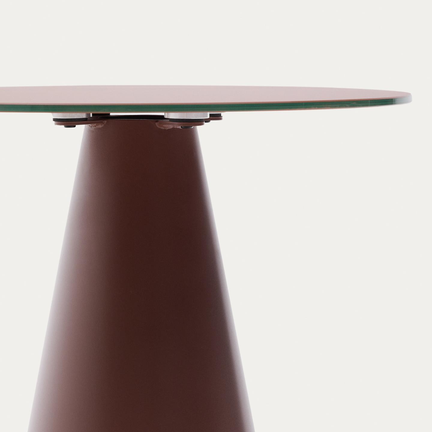 Kave Home Ronde Bijzettafel 'Wilshire' 50cm, kleur Terracotta