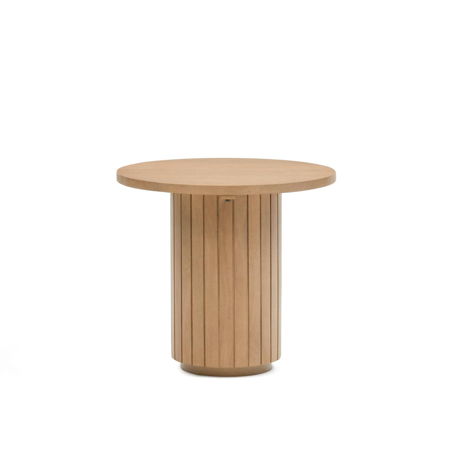 Kave Home Ronde Bijzettafel Licia Mangohout, 60cm - Naturel