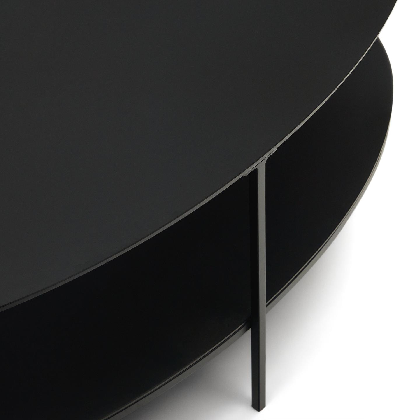 Kave Home Ovale Salontafel 'Fideia' Glas en Metaal, 110 x 65cm