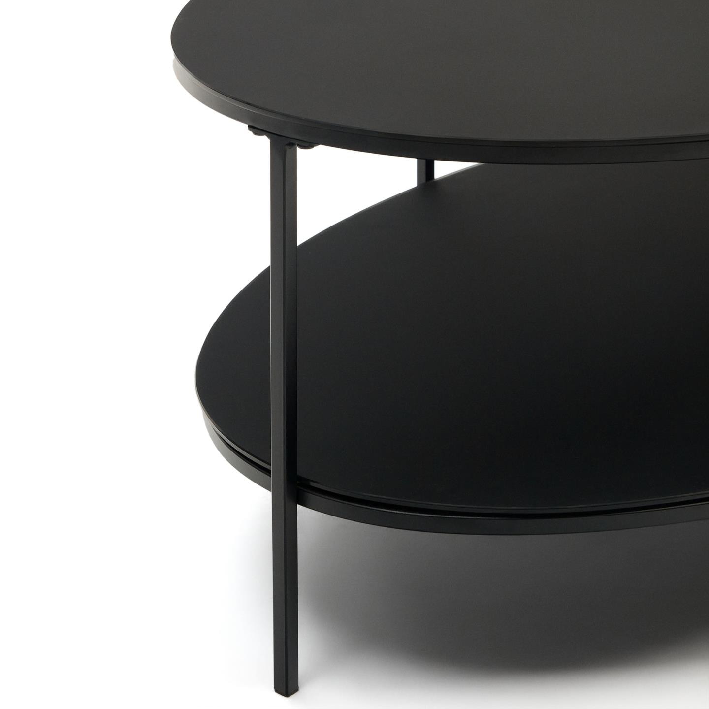 Kave Home Ovale Salontafel 'Fideia' Glas en Metaal, 110 x 65cm