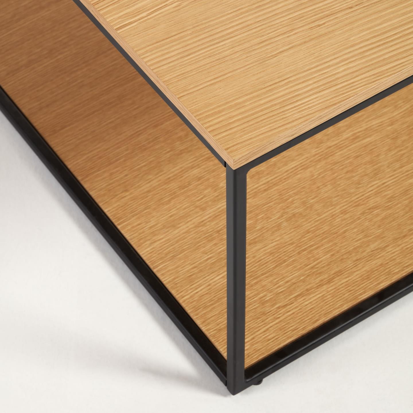 Kave Home Salontafel 'Yoana' Eiken en metaal, 110 x 60cm