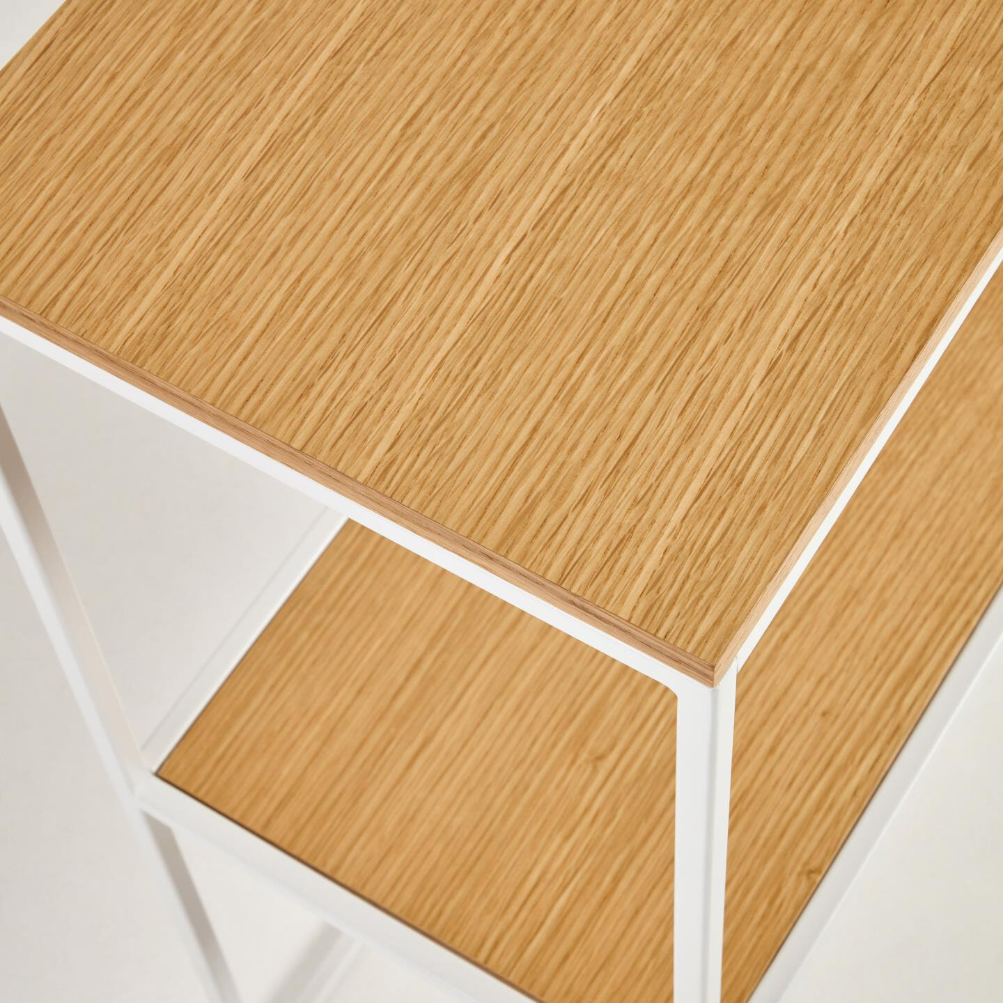Kave Home Sidetable 'Yoana' Eikenhout, 120cm, kleur Wit