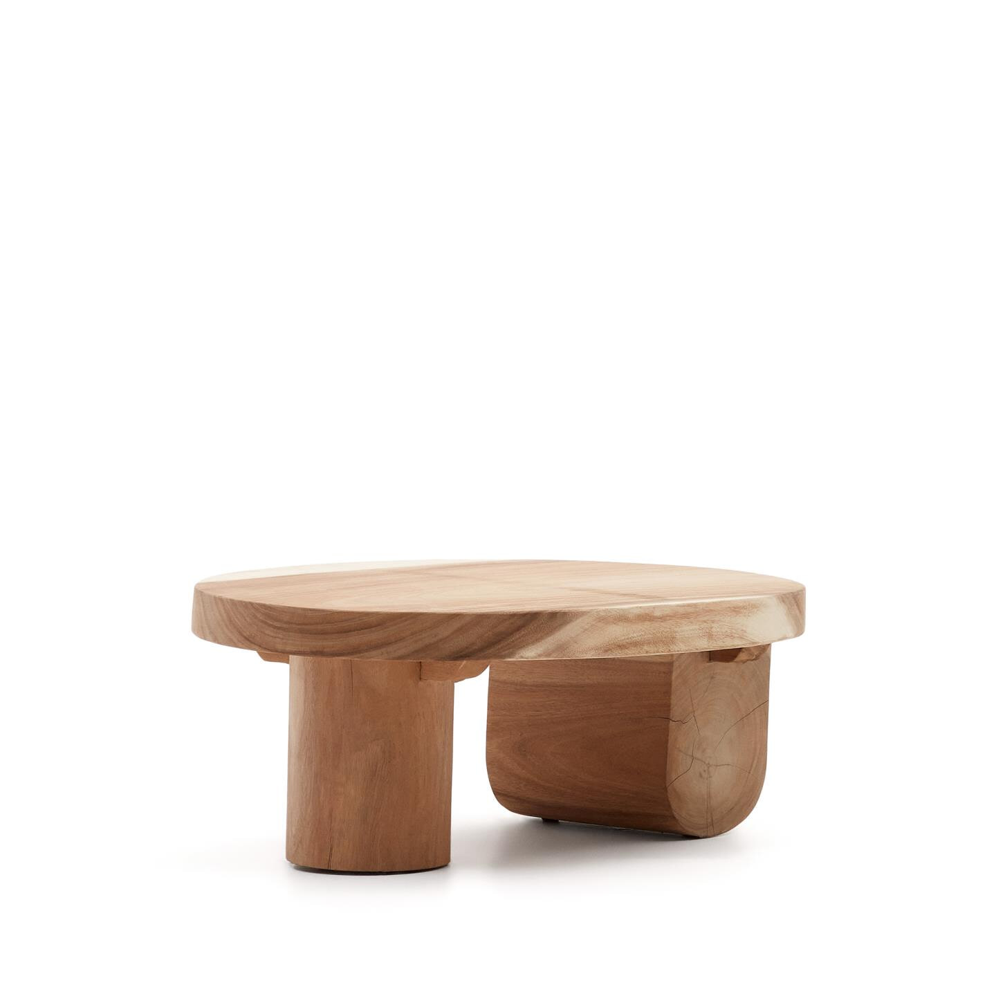 Kave Home Salontafel 'Mosi' Mungurhout, 90 x 60cm, kleur Naturel