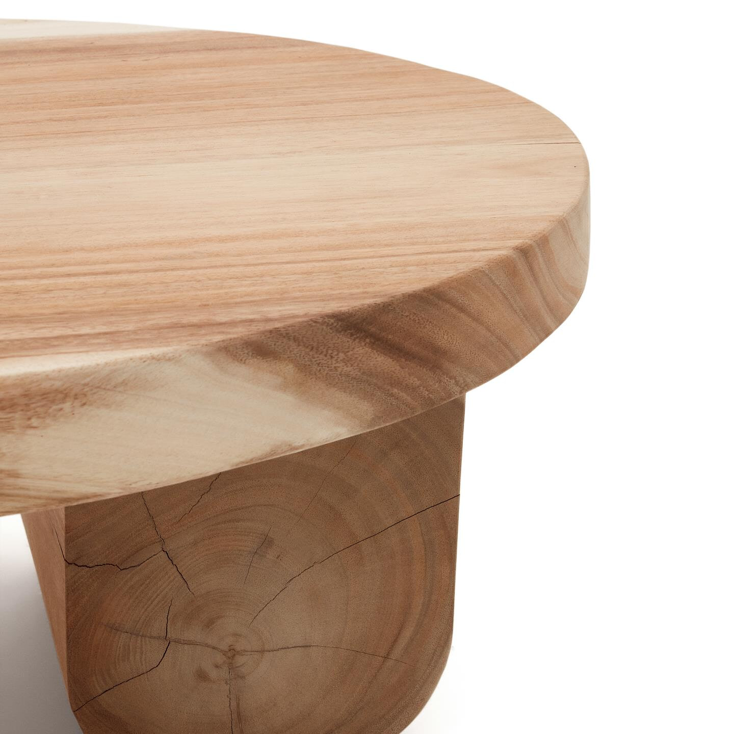 Kave Home Salontafel 'Mosi' Mungurhout, 90 x 60cm, kleur Naturel