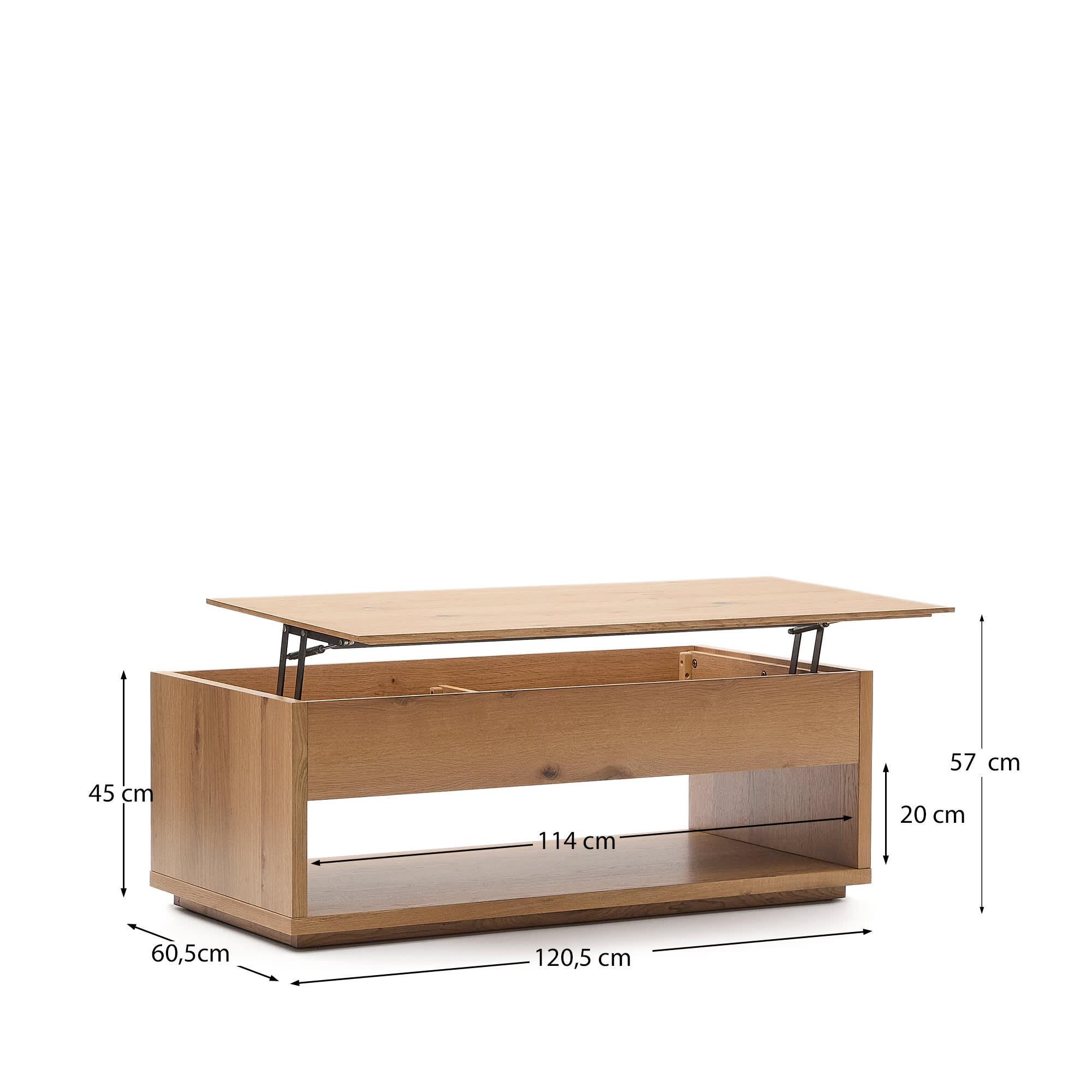 Kave Home Salontafel 'Alguema' Eiken, 120 x 60cm