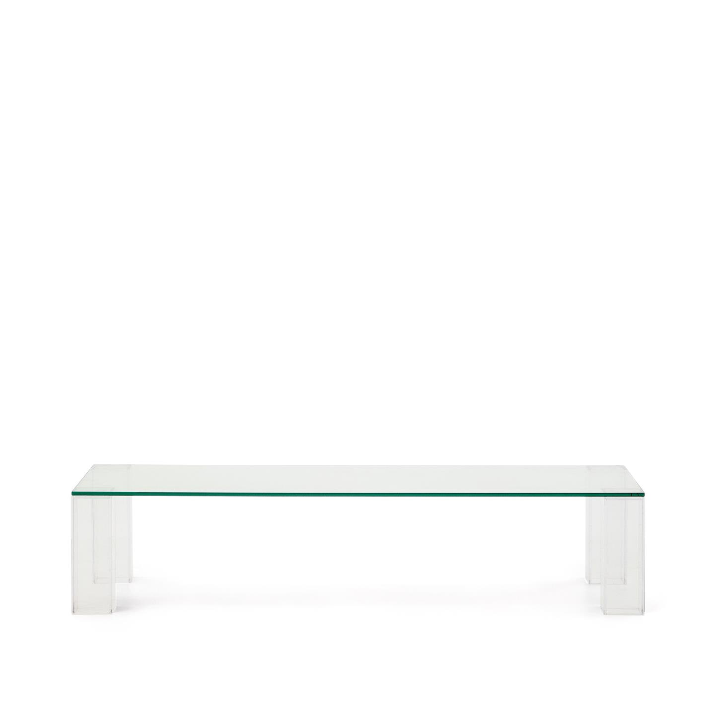 Kave Home Salontafel 'Adularia' Glas, 140 x 60cm, kleur Transparant
