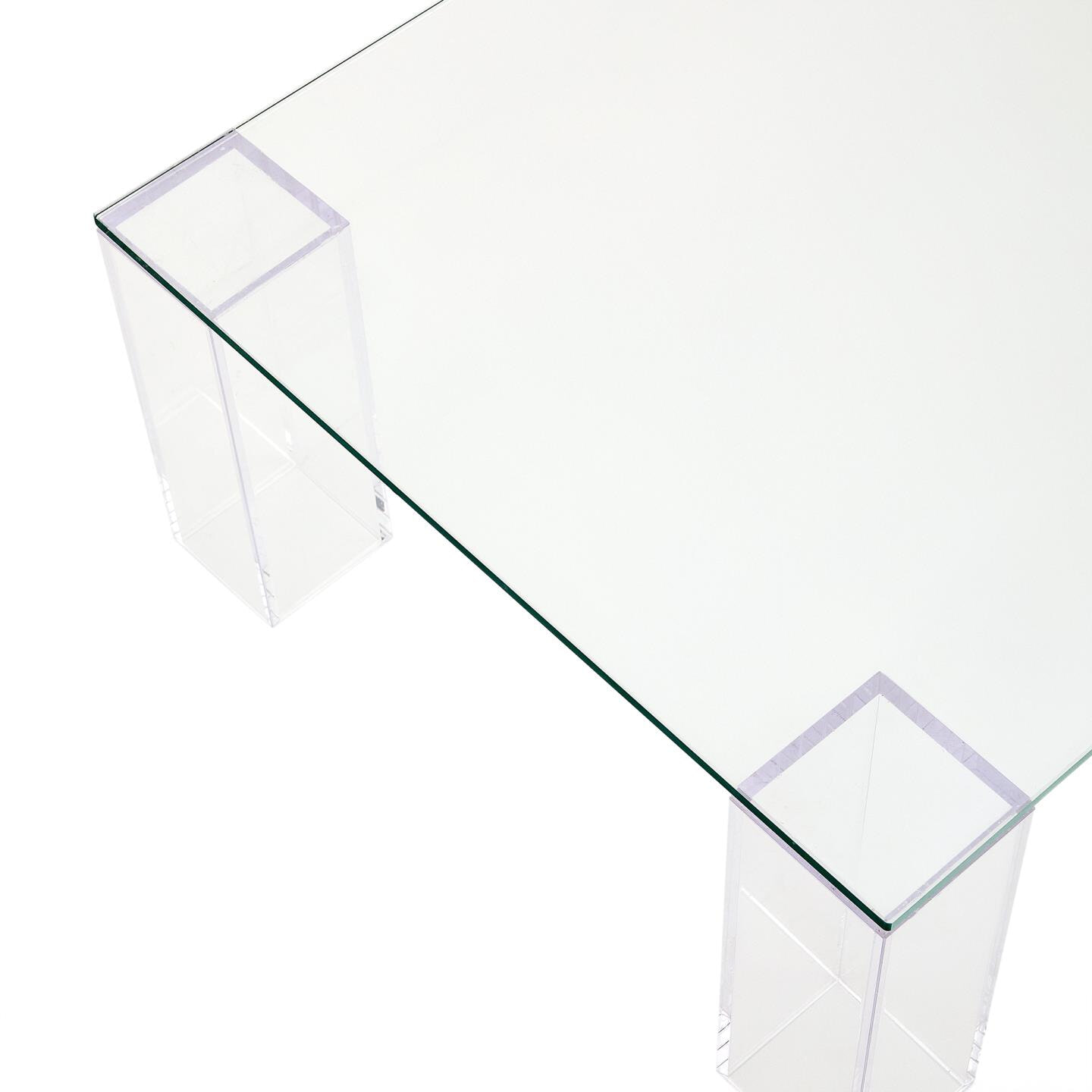 Kave Home Salontafel 'Adularia' Glas, 140 x 60cm, kleur Transparant