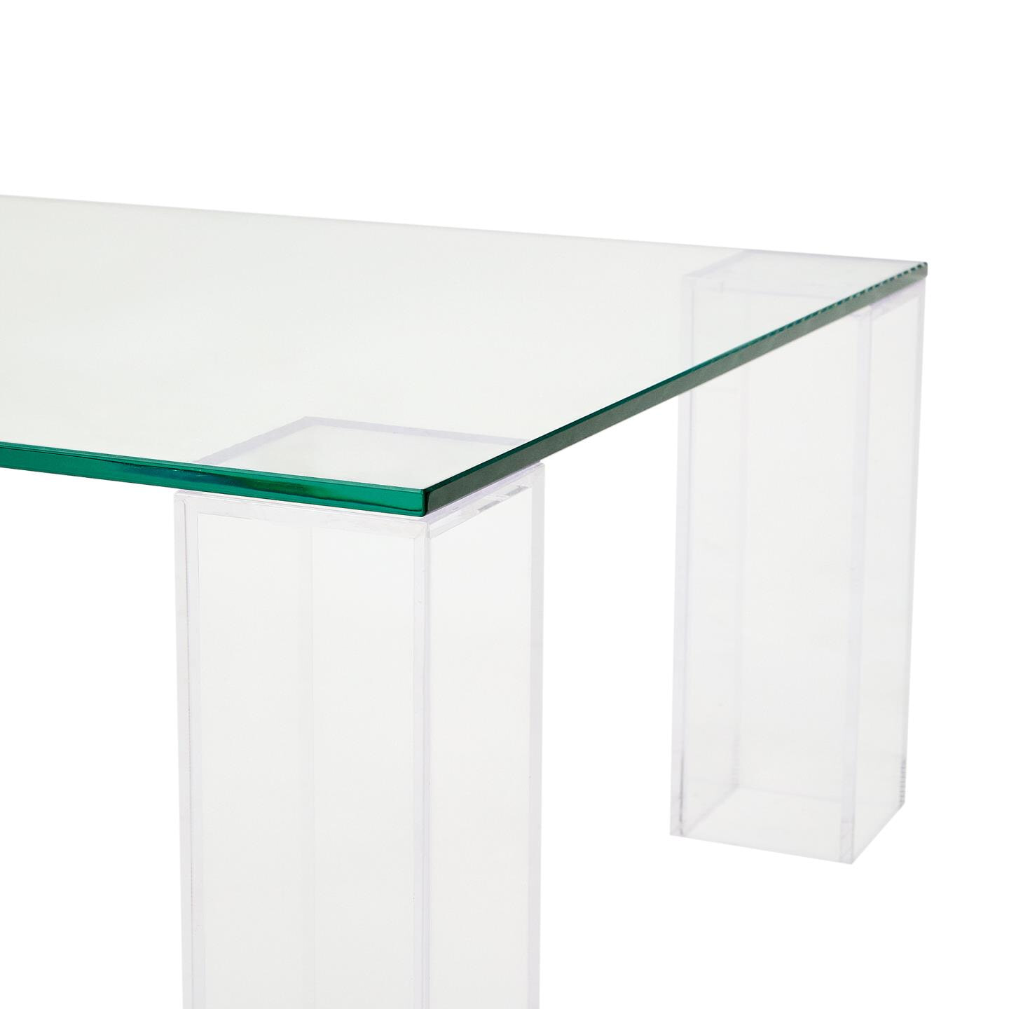 Kave Home Salontafel 'Adularia' Glas, 140 x 60cm, kleur Transparant