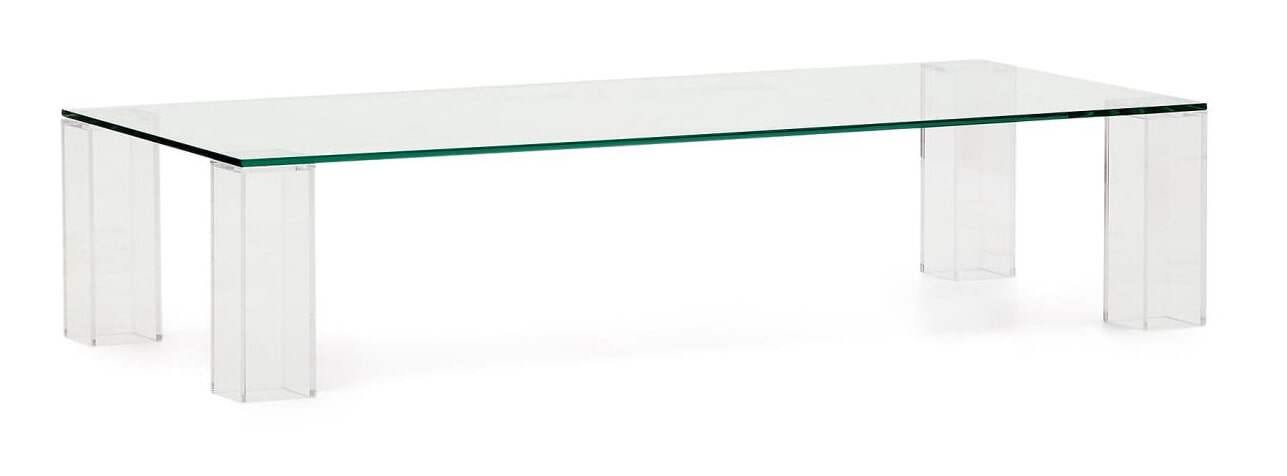 Kave Home Salontafel 'Adularia' Glas, 140 x 60cm, kleur Transparant