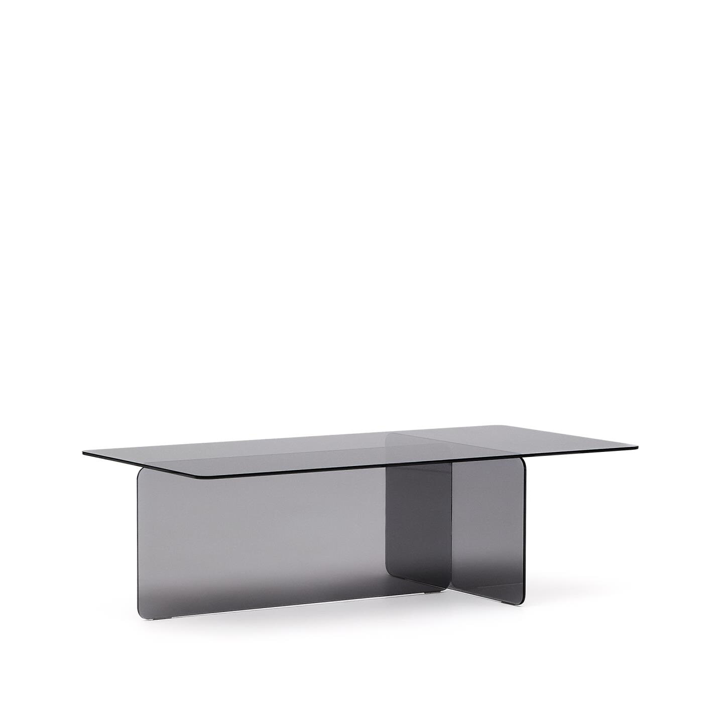 Kave Home Salontafel 'Zaren' Grijs glas, 120 x 60cm