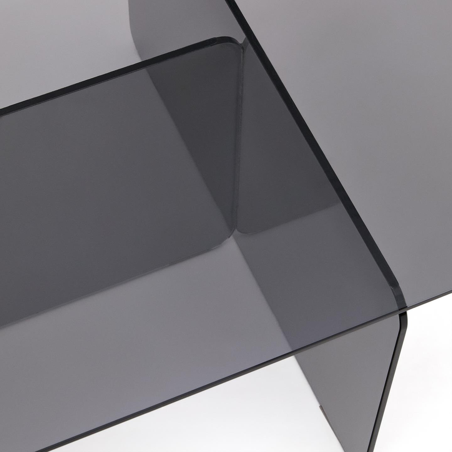 Kave Home Salontafel 'Zaren' Grijs glas, 120 x 60cm