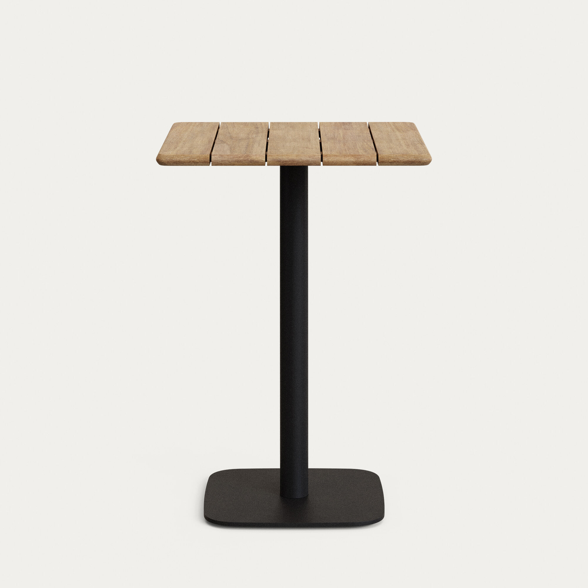 Kave Home Vierkante Bartafel Saura Acacia & Metaal, 70 x 70cm - Naturel
