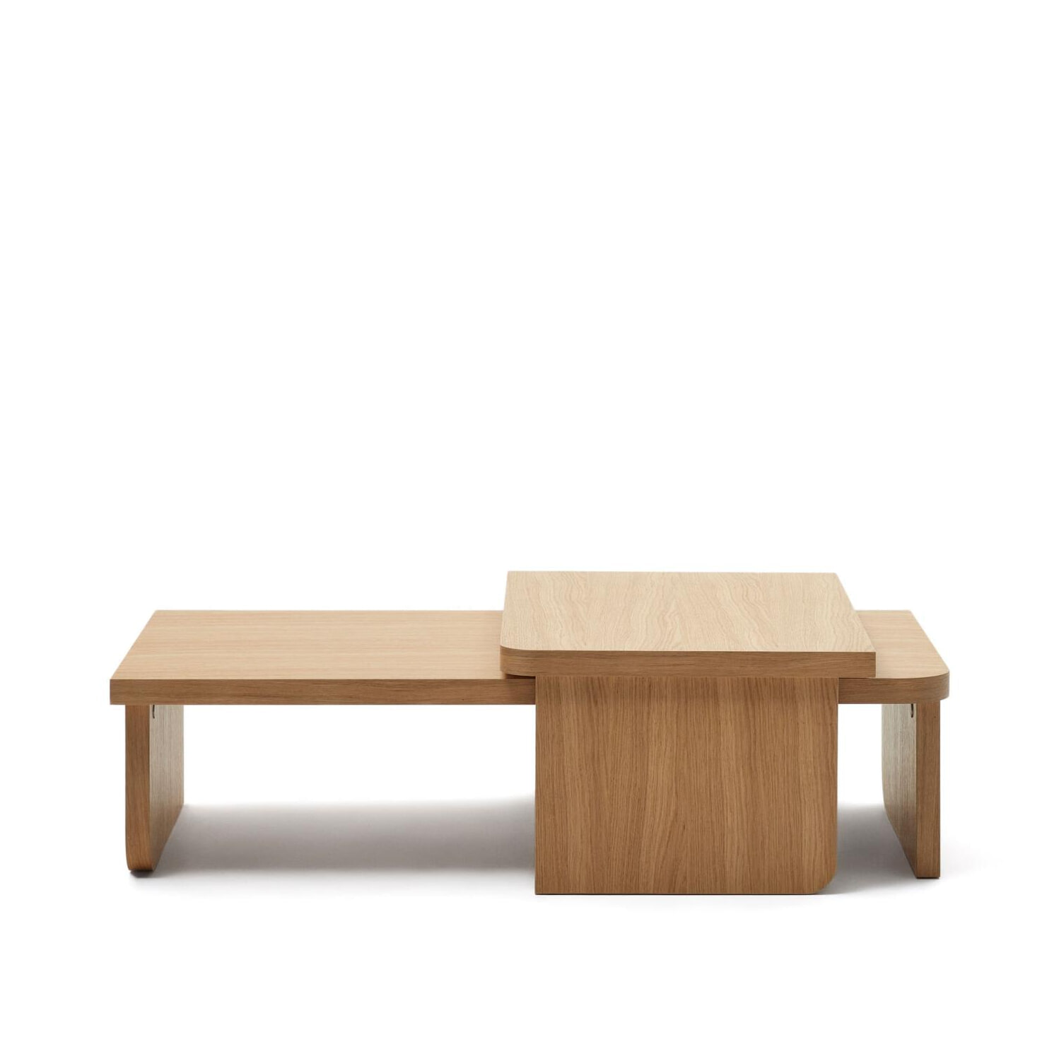 Kave Home Salontafel 'Oaq' Set van 2 stuks, Eiken