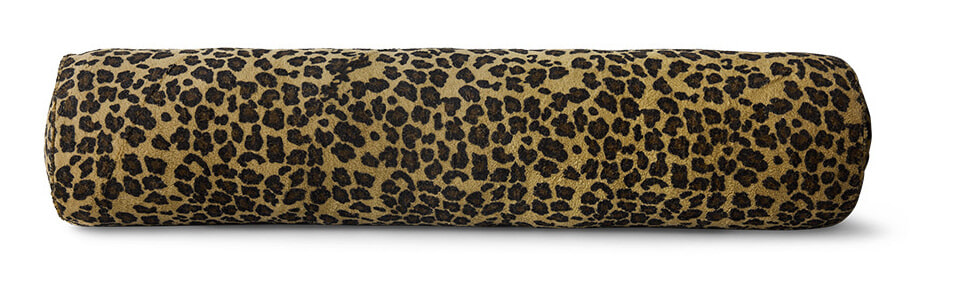 HKliving Sierkussen Bolster Panterprint, 150 x 30cm - Bruin