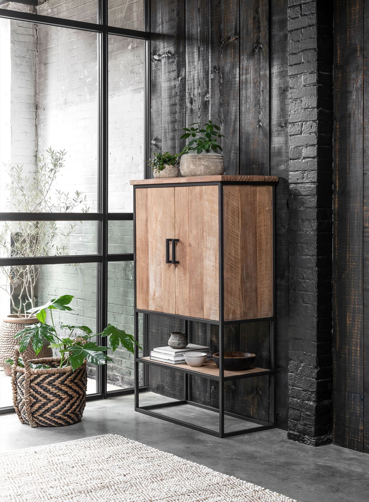 DTP Home Opbergkast 'Beam' Teakhout, 140 x 90cm, kleur Naturel