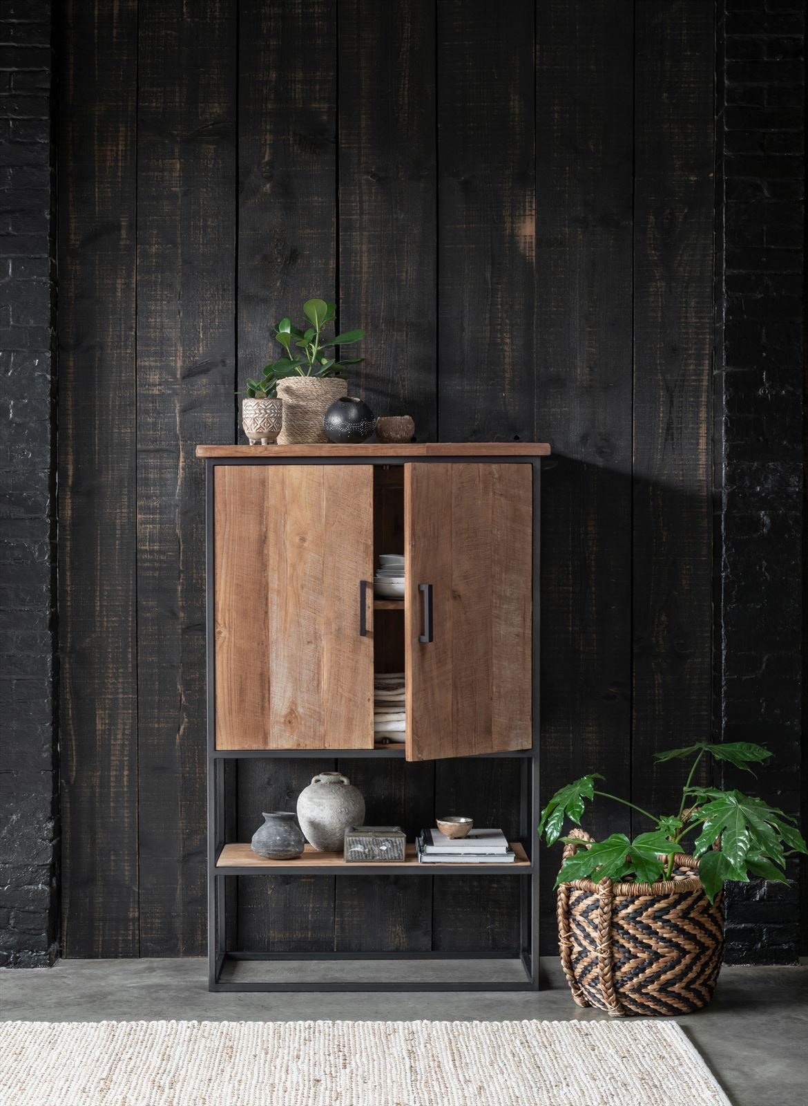 DTP Home Opbergkast 'Beam' Teakhout, 140 x 90cm, kleur Naturel