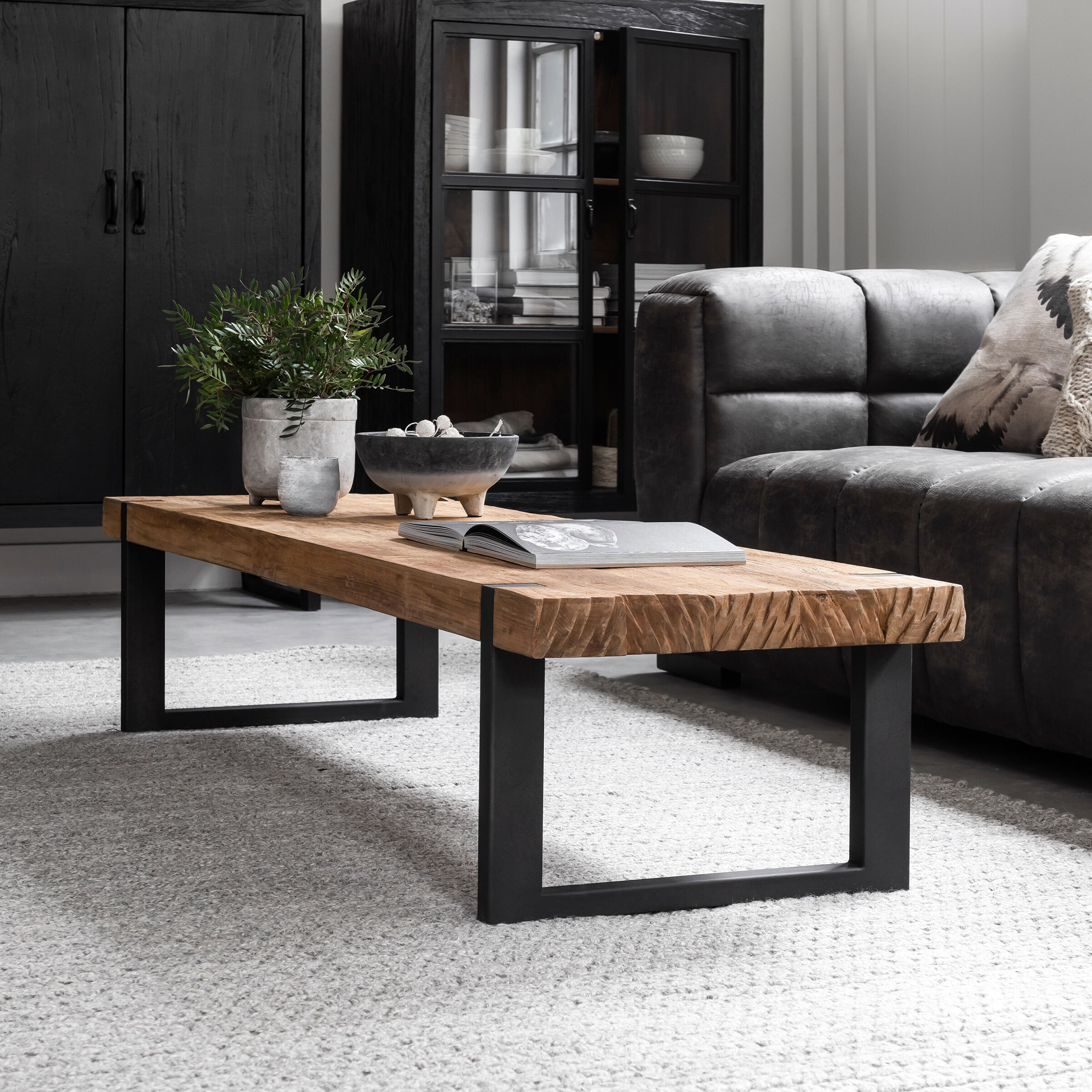 DTP Home Salontafel 'Beam' Teakhout, 150 x 50cm, kleur Naturel