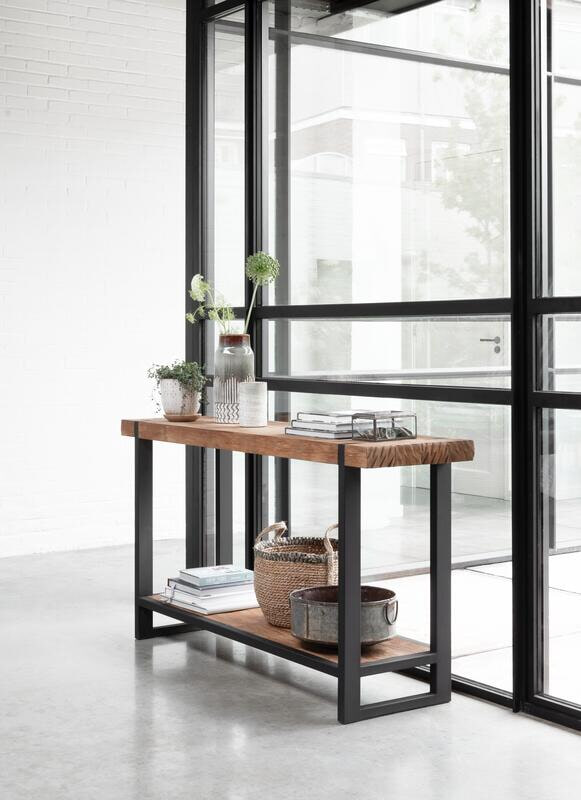 DTP Home Sidetable 'Beam' Teakhout, 140cm, kleur Naturel