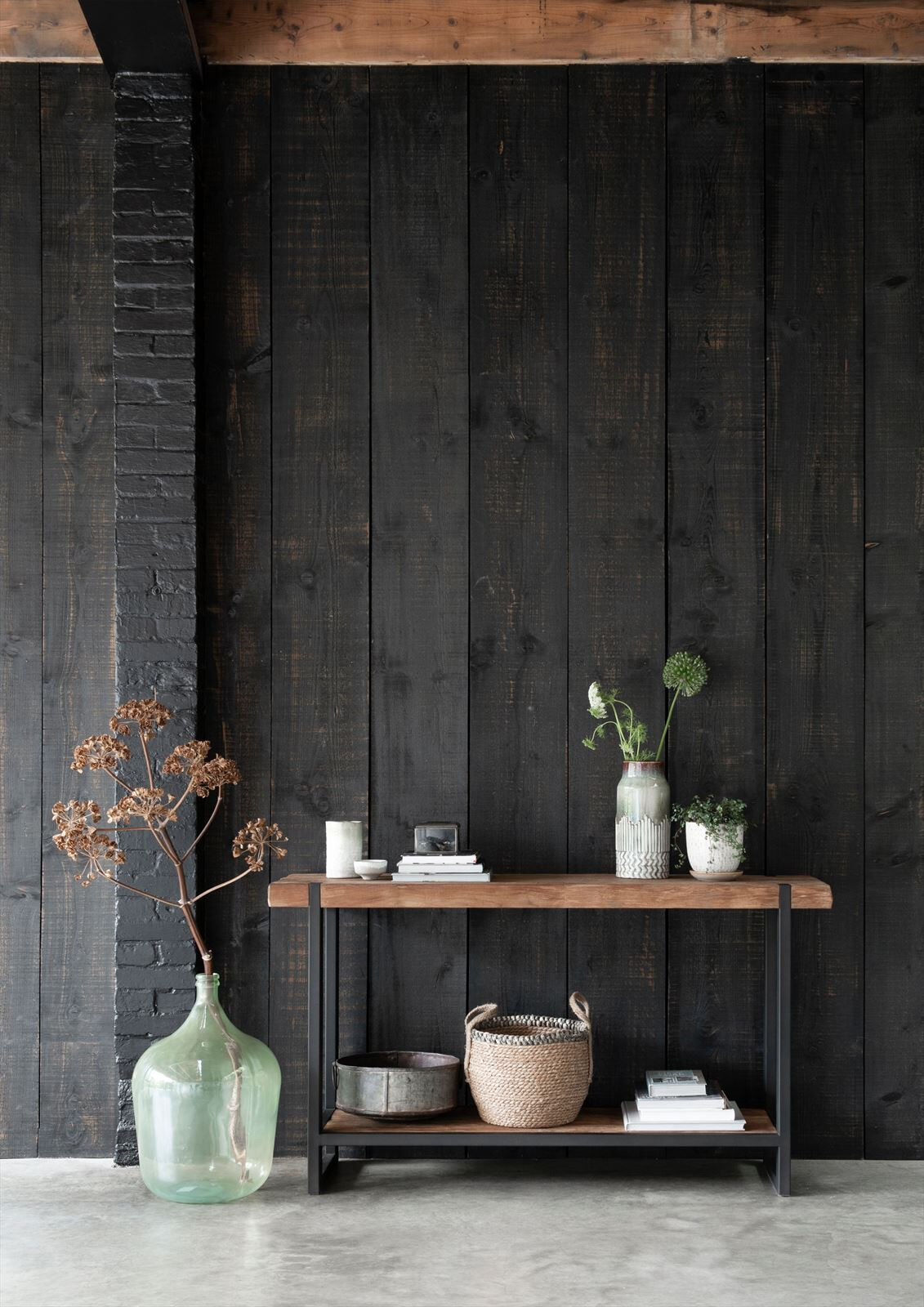 DTP Home Sidetable 'Beam' Teakhout, 140cm, kleur Naturel