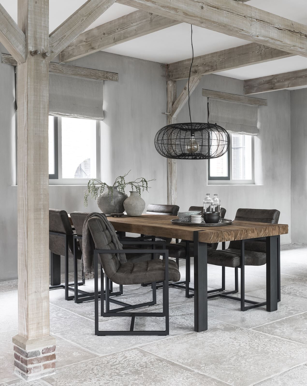 DTP Home Eettafel 'Beam' Teakhout, 250 x 100cm, kleur Naturel