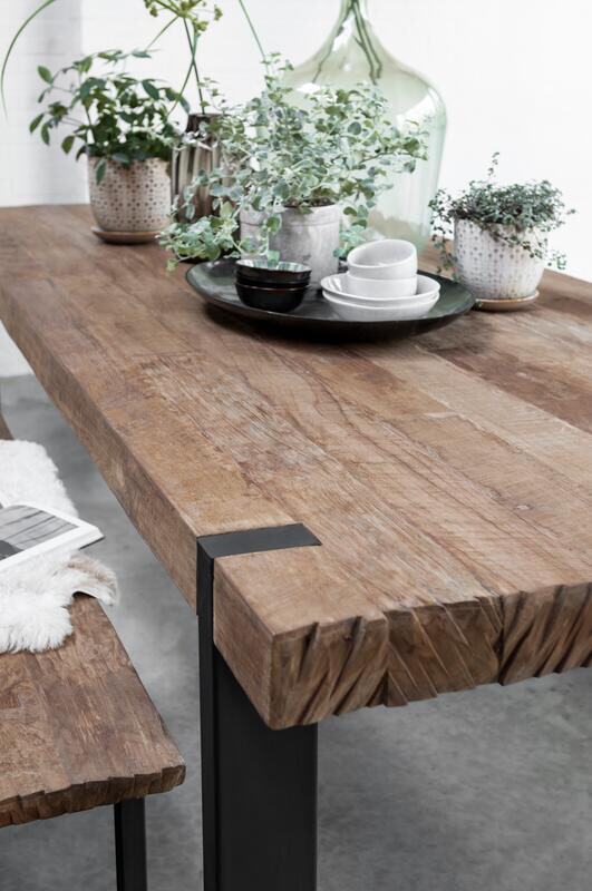 DTP Home Eettafel 'Beam' Teakhout, 250 x 100cm, kleur Naturel