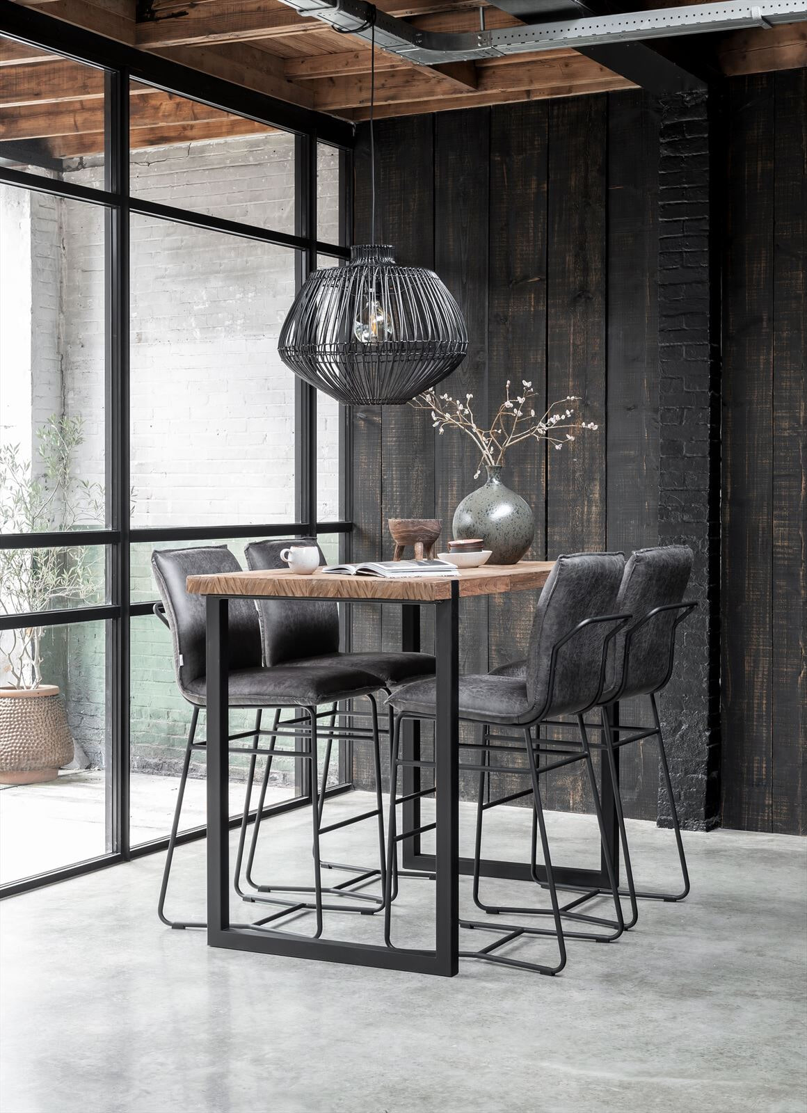 DTP Home Bartafel 'Beam' Hoog, Teakhout, 150 x 80cm, kleur Naturel