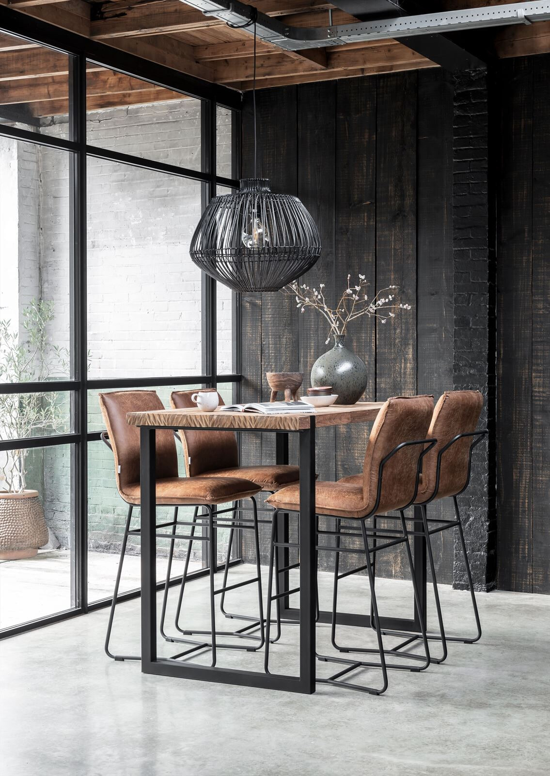 DTP Home Bartafel 'Beam' Hoog, Teakhout, 150 x 80cm, kleur Naturel